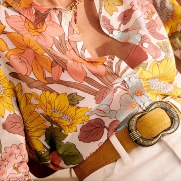 Sezane pierro shirt 70’s boho - Picture 2 of 3